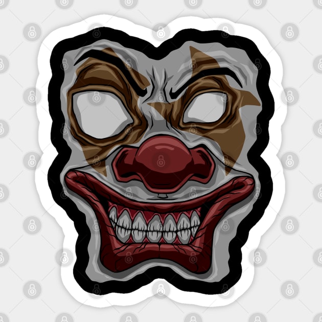 crazy clown face Sticker by JiraDesign